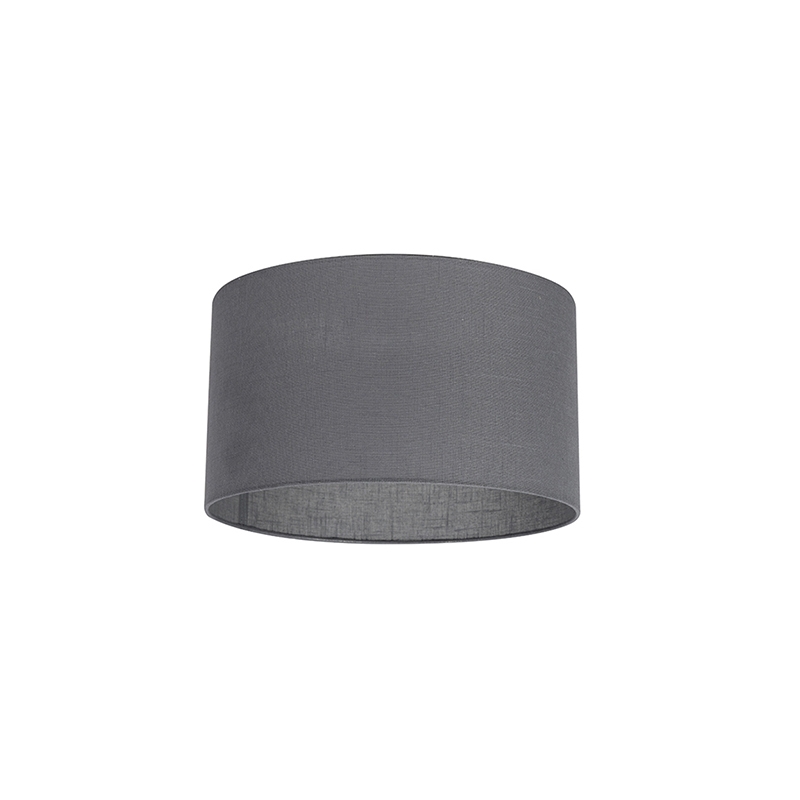 QAZQA Stoffen lampenkap donkergrijs 35/35/20