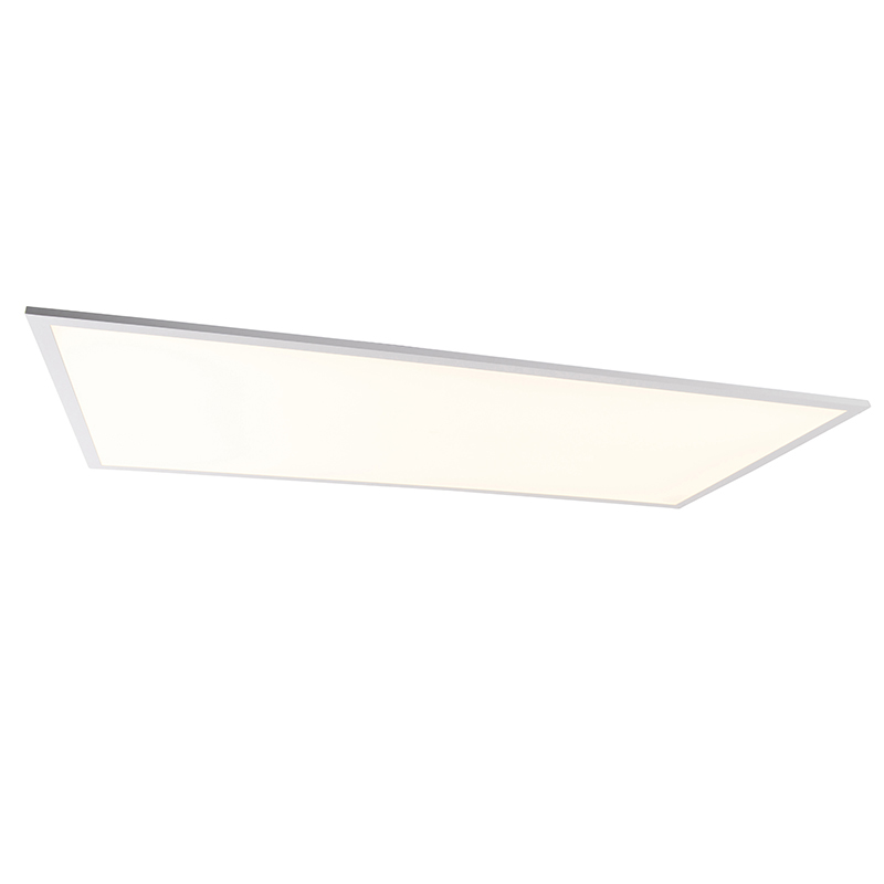QAZQA Plafondlamp staal 120 cm incl. LED met afstandsbediening - Liv