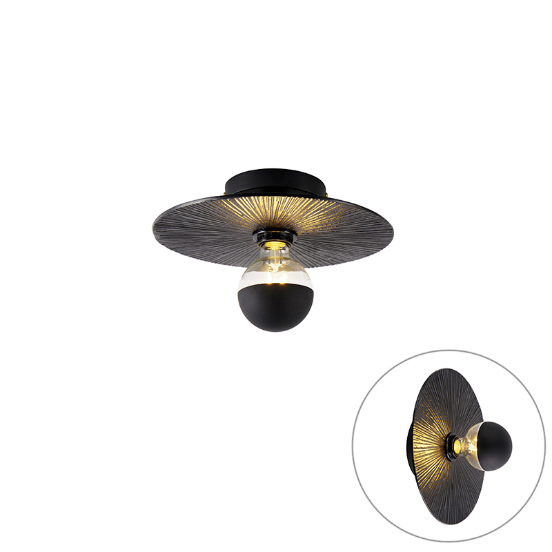 QAZQA Oosterse plafondlamp - Konge - Zwart