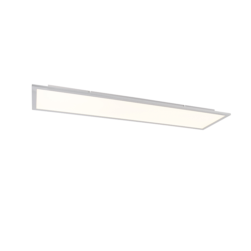 QAZQA Plafondlamp staal 120cm incl. LED met afstandsbediening - Liv