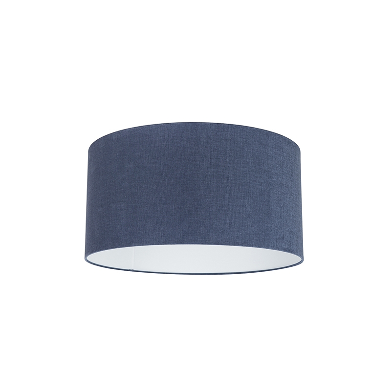 QAZQA Stoffen lampenkap donker 50/50/25 - Blauw