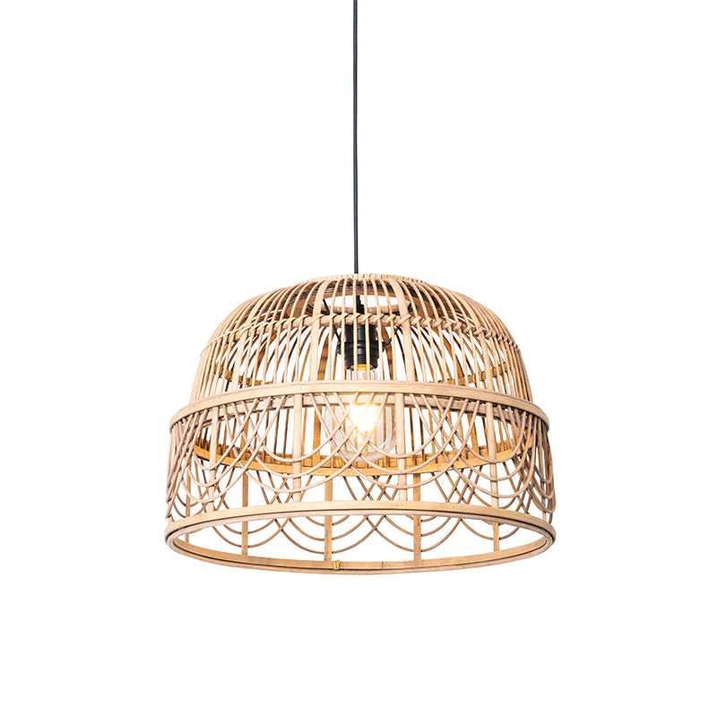 QAZQA Oosterse hanglamp rotan 49 cm - Michelle - Bruin