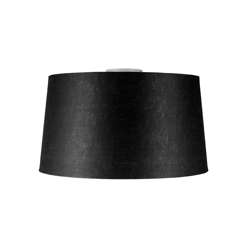 QAZQA Moderne plafondlamp mat wit mete kap 45 cm - Combi - Zwart