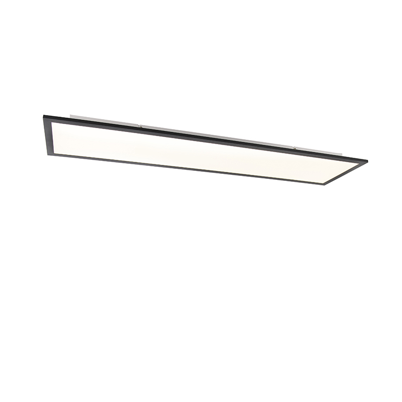 QAZQA Moderne plafondlamp incl. LED 120 cm - Liv - Zwart