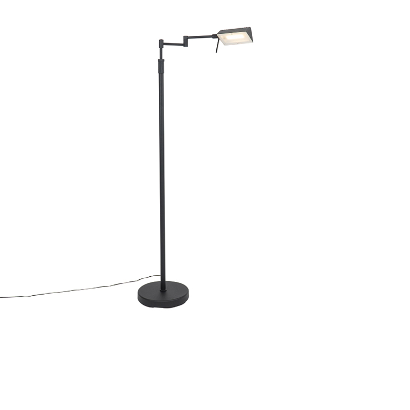 QAZQA Design vloerlamp incl. LED met touch dimmer - Notia - Zwart
