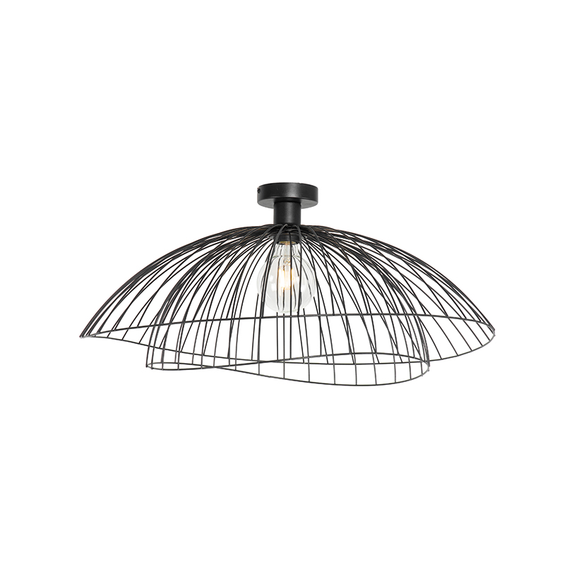 QAZQA Design plafondlamp 66 cm - Pua - Zwart