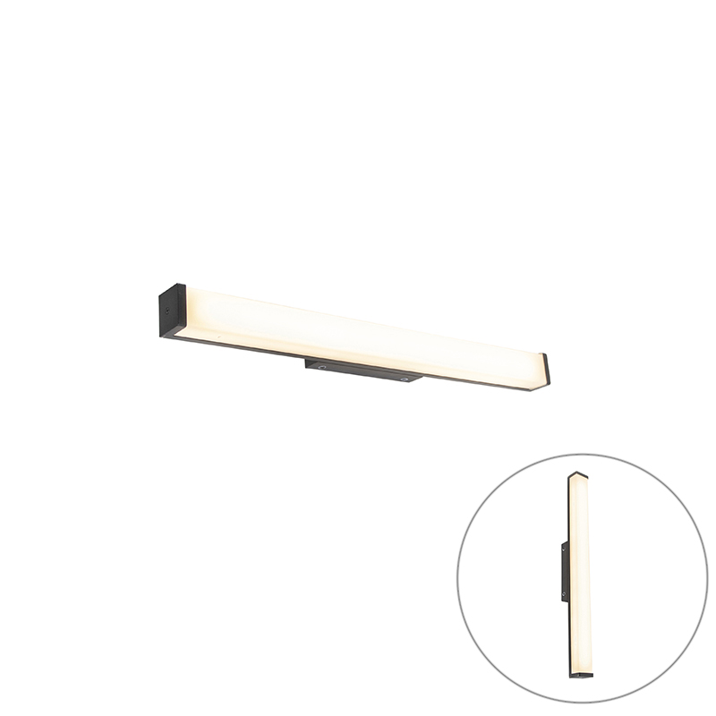 QAZQA Moderne badkamer wandlamp 62 cm IP44 - Cascada - Zwart