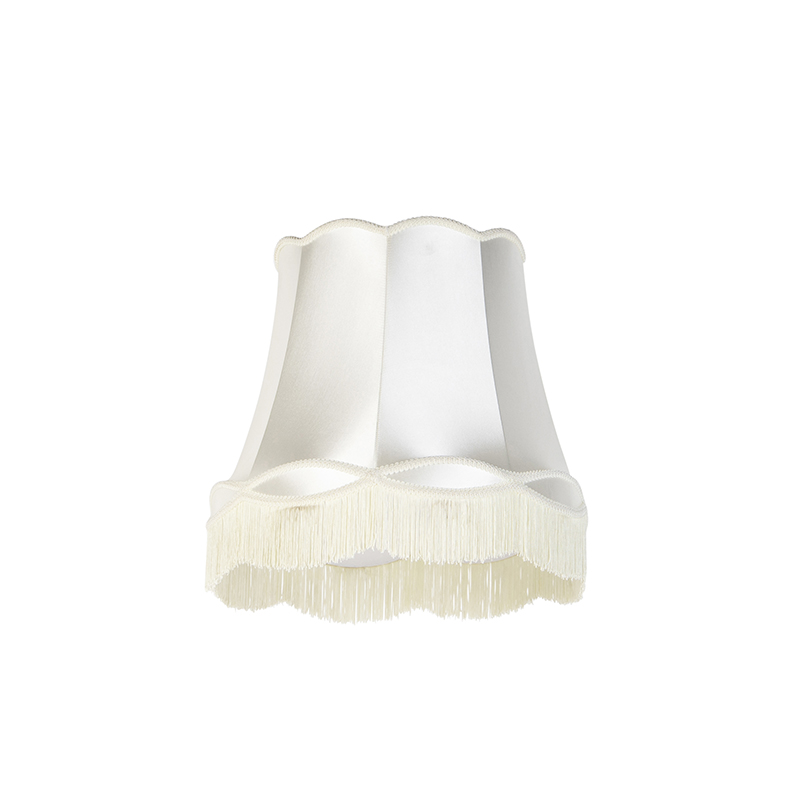 QAZQA Zijden lampenkap creme 45 cm - Granny