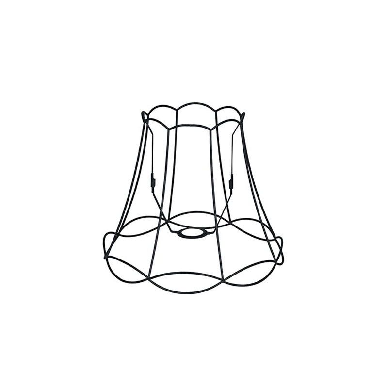 QAZQA Metalen lampenkap 35/29 - Granny Frame - Zwart
