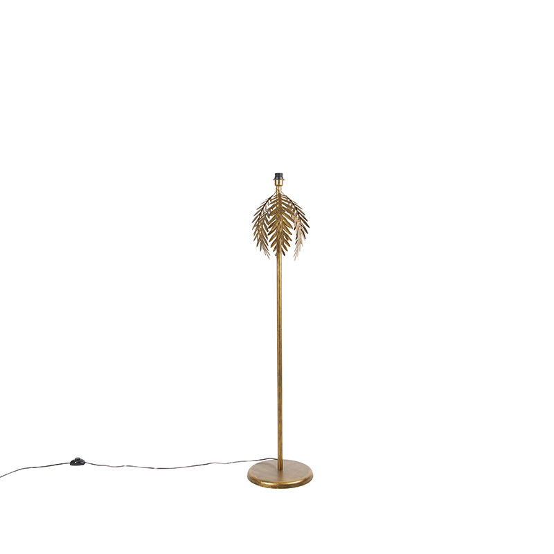 QAZQA Vintage vloerlamp goud 145 cm - Botanica