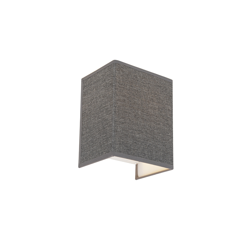 QAZQA Moderne wandlamp jute - Vete - Grijs
