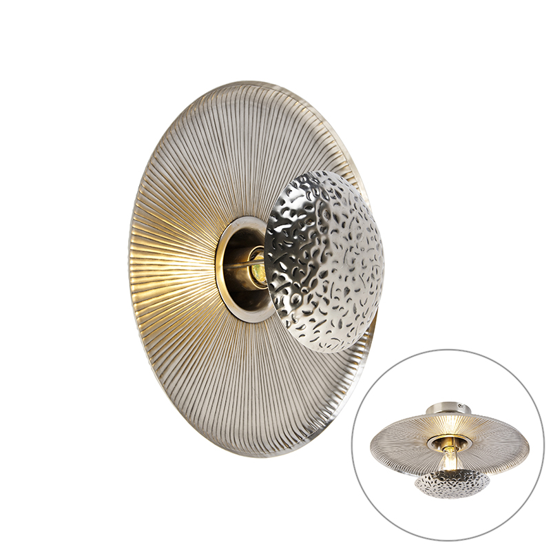 QAZQA Design wandlamp antiek staal - Moos