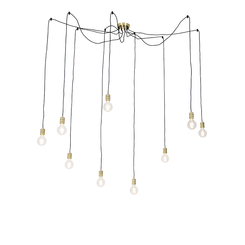 QAZQA Moderne hanglamp goud 9-lichts - Cavalux