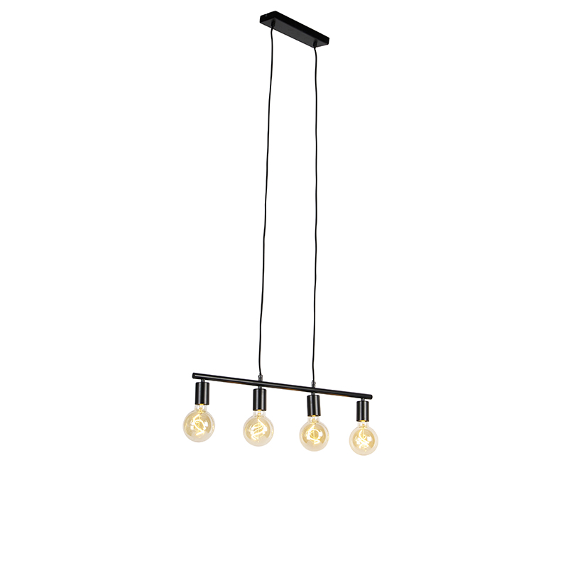 QAZQA Moderne hanglamp 4-lichts - Sydney - Zwart