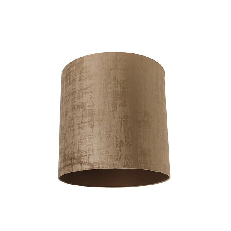QAZQA Velours lampenkap 40/40/40 - Bruin