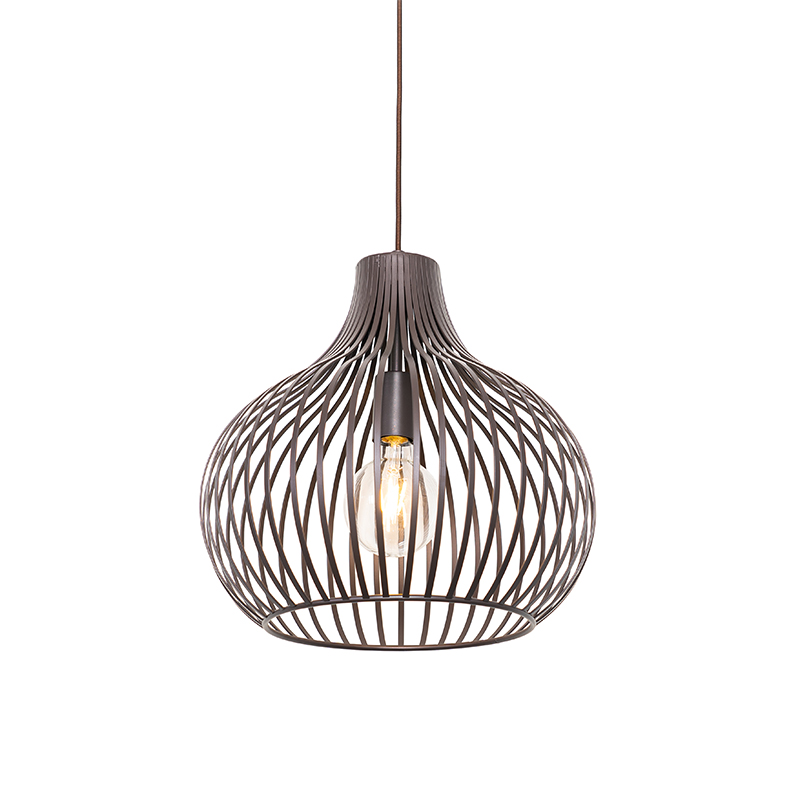 QAZQA Moderne hanglamp 38 cm - Saffira - Bruin