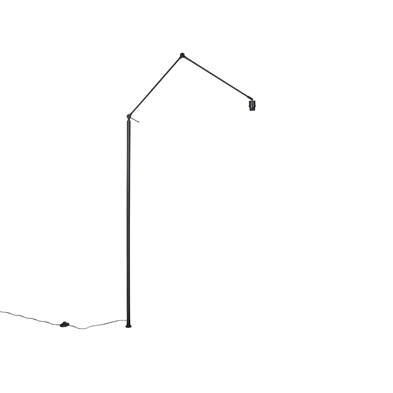QAZQA Arm voor vloerlamp - Editor - Zwart