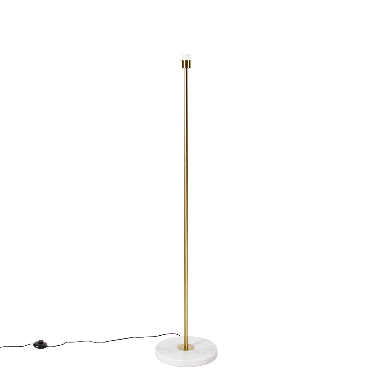 QAZQA Moderne vloerlamp messing - Kaso