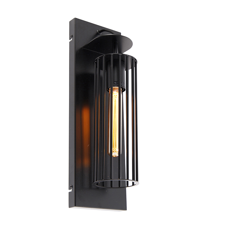 QAZQA Moderne wandlamp - Balenco Wazo - Zwart