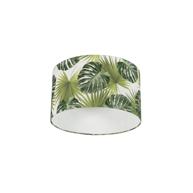 QAZQA Katoenen lampenkap 35/35/20 - Leaf - Groen