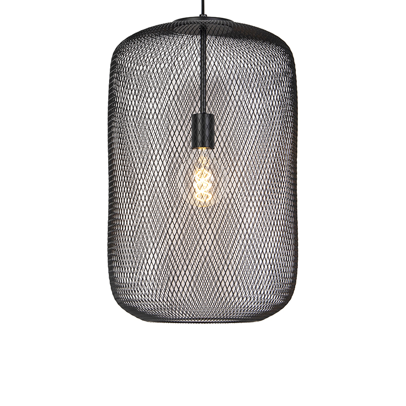 QAZQA Modernee hanglamp - Bliss Mesh - Zwart