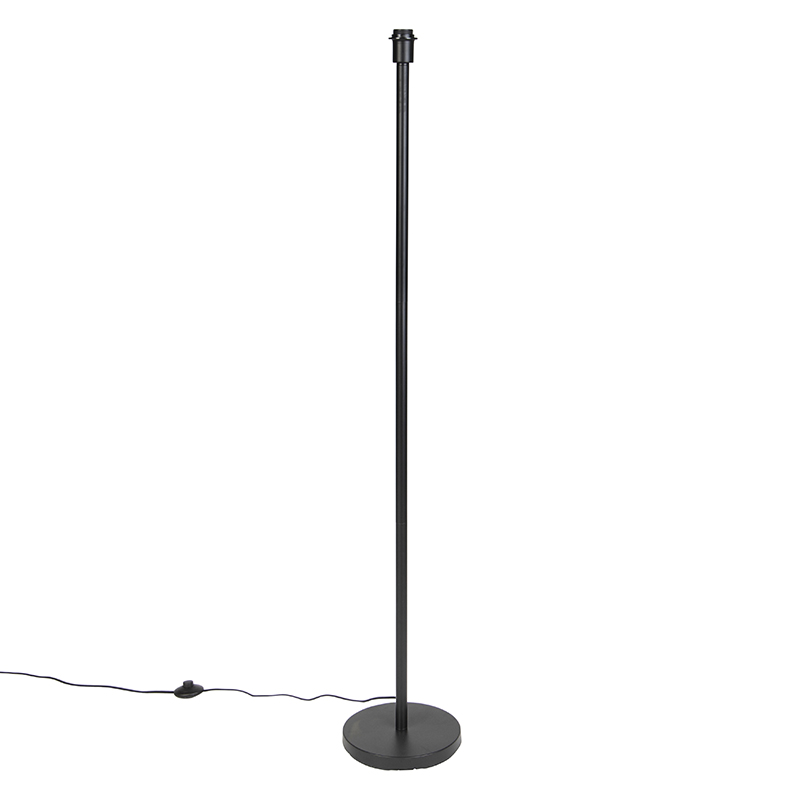 QAZQA Moderne vloerlamp zonder kap 149 cm - Simplo - Zwart