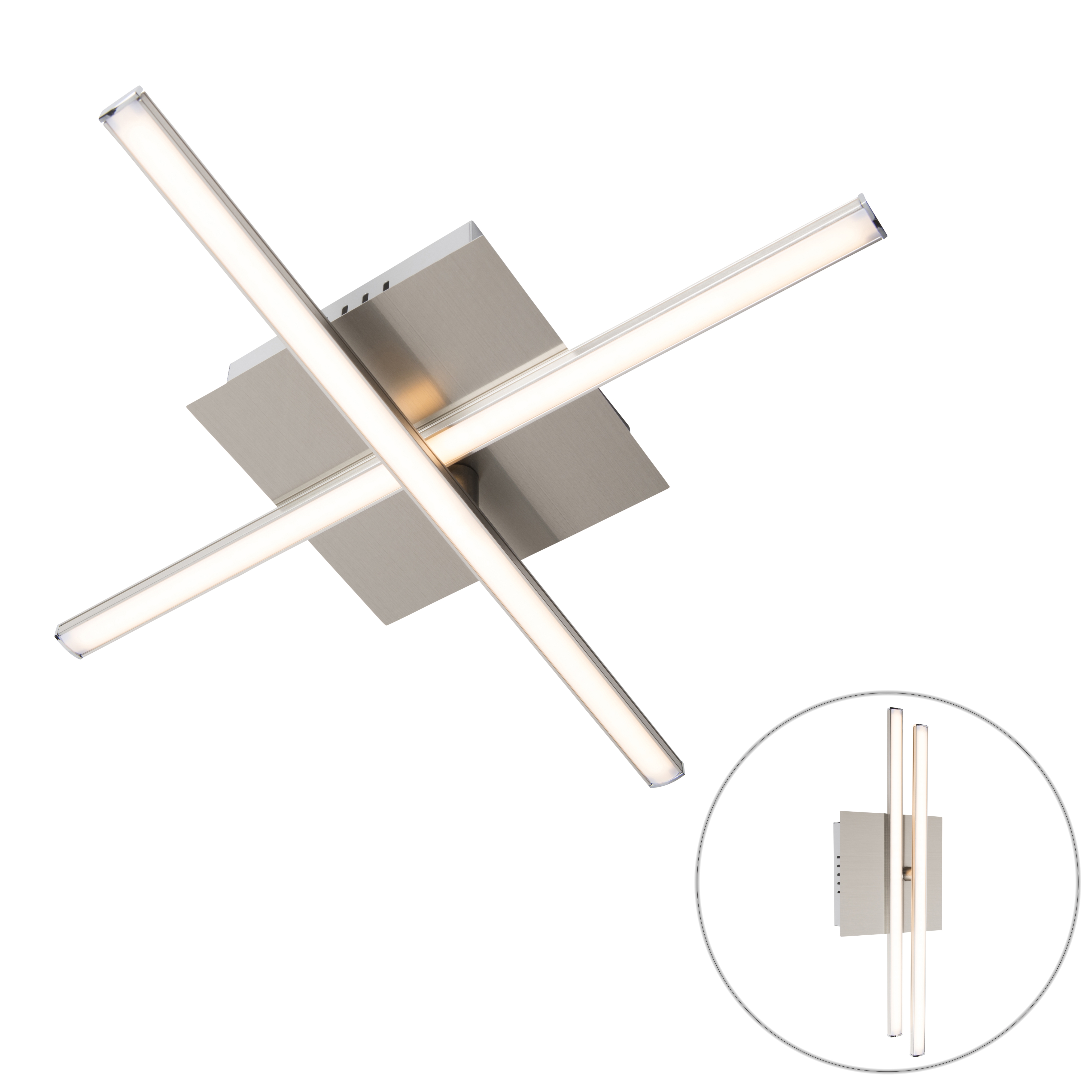 QAZQA Moderne plafondlamp staal LED draaibaar - Cruz