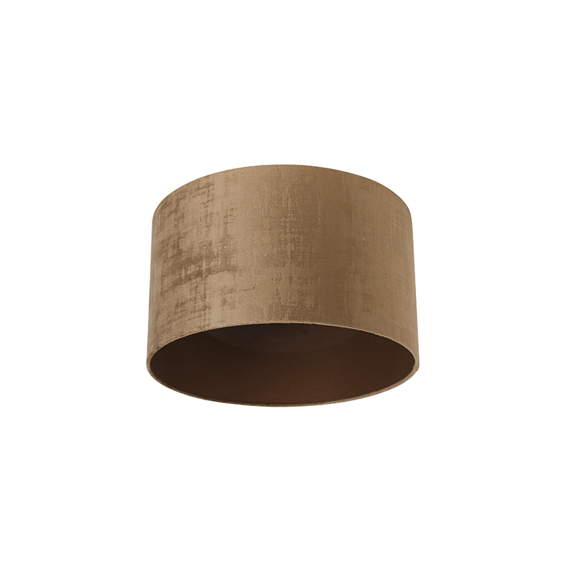 QAZQA Velours lampenkap 35/35/20 - Bruin