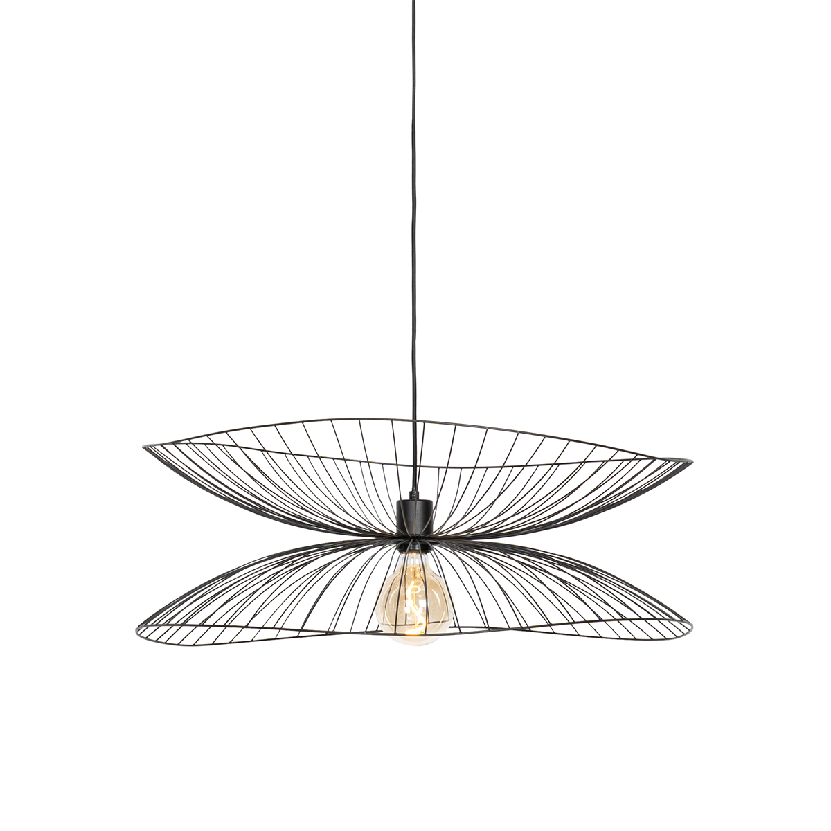 QAZQA Design hanglamp 66cm - Pua - Zwart