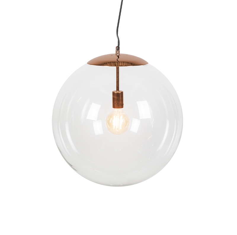 QAZQA Moderne hanglamp koper 50 cm - Ball