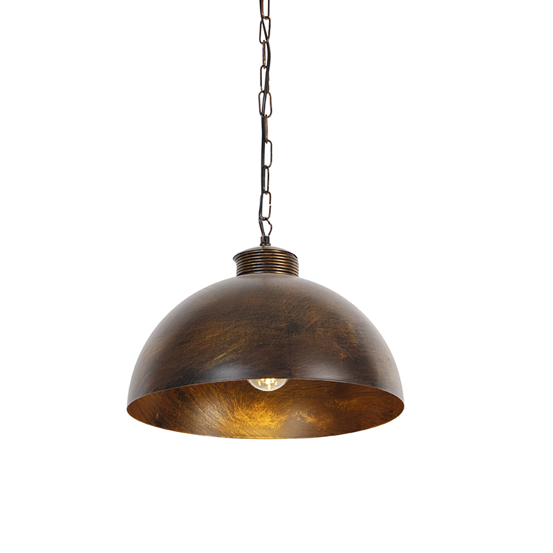 QAZQA Industriële hanglamp roestbruin 35 cm - Magna Classic