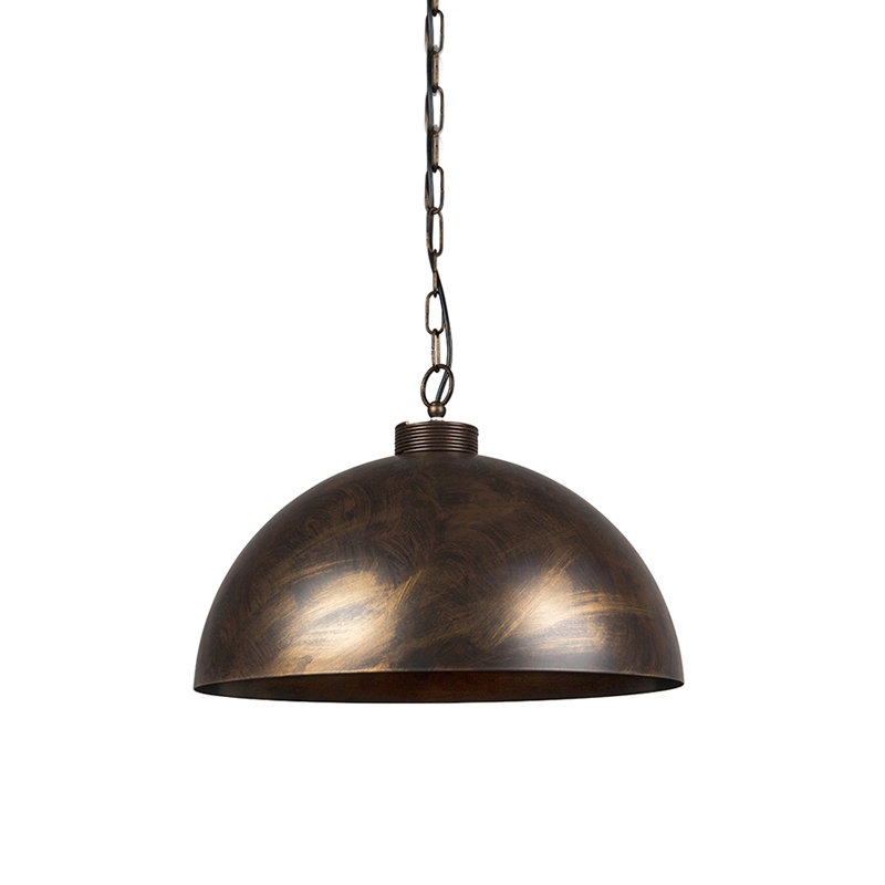 QAZQA Industriële hanglamp roestbruin 50 cm - Magna Classic