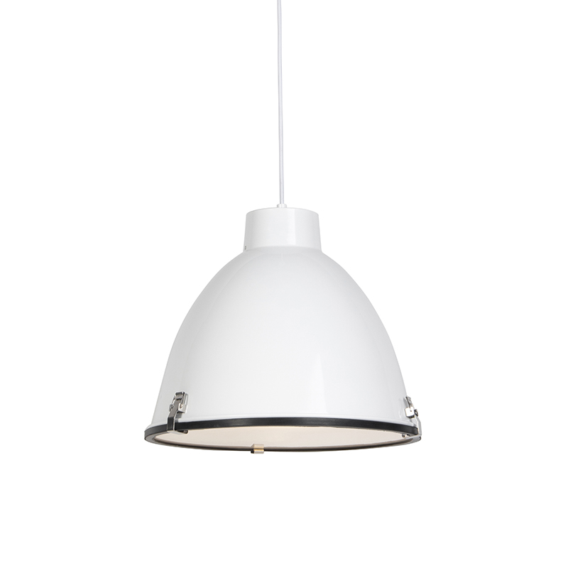 QAZQA Industriële hanglamp wit 38 cm dimbaar - Anteros
