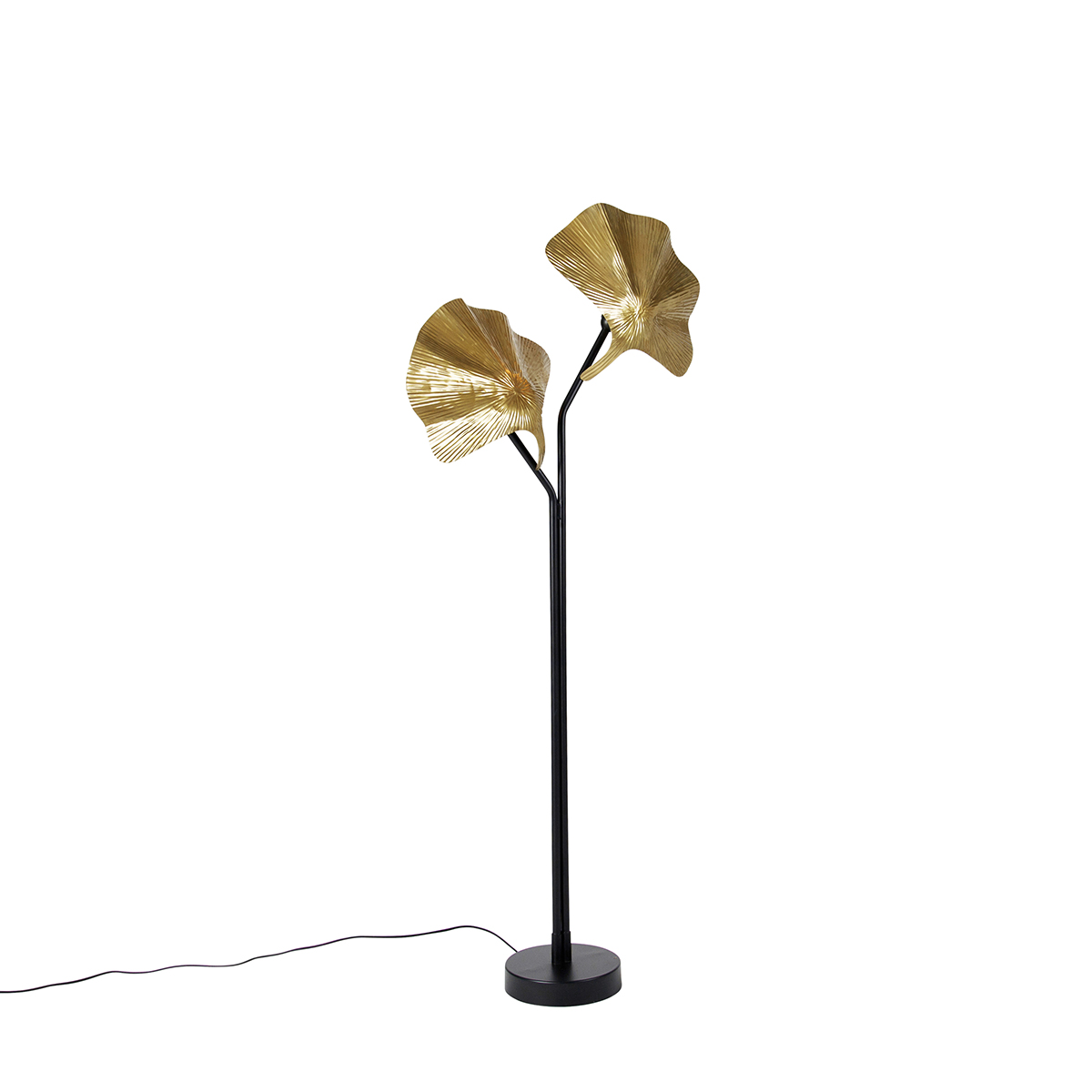 QAZQA Oosterse vloerlamp messing - Louka - Goud