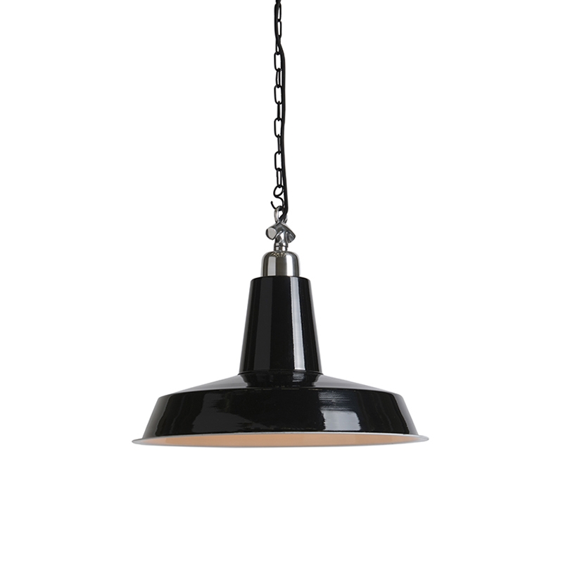 QAZQA Industriële hanglamp - Warrior - Zwart