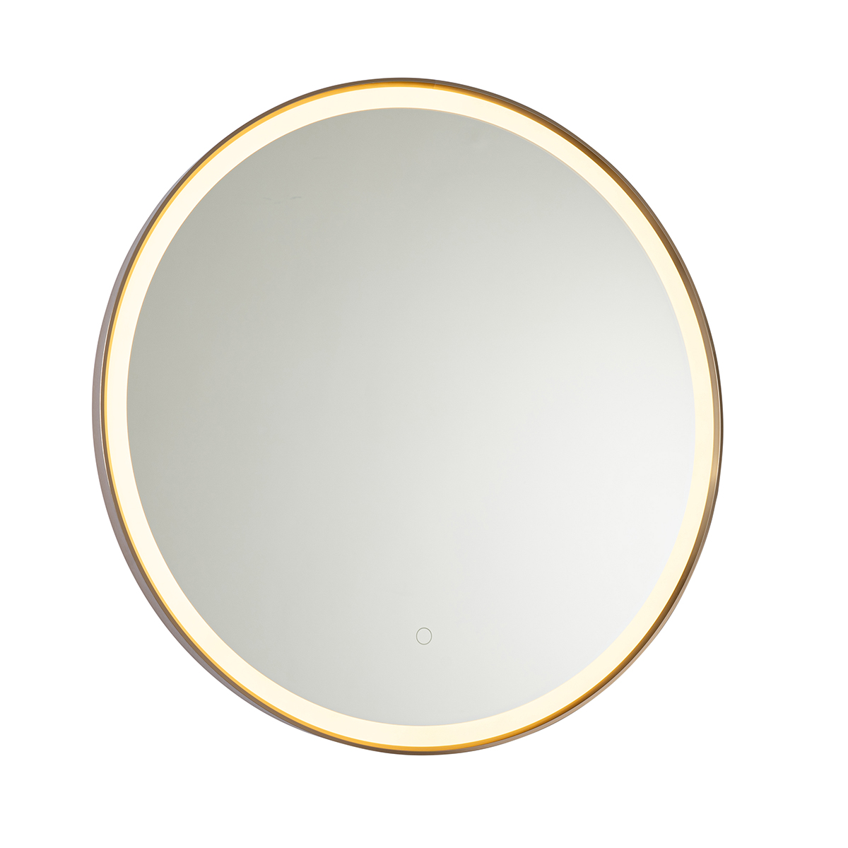 QAZQA Badkamerspiegel rosé goud 70 cm incl. LED met touch dimmer - Miral - Roze