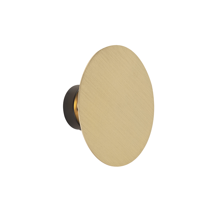QAZQA Design wandlamp rond goud - Pulley