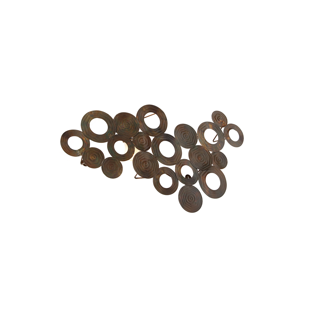 QAZQA Art Deco wandlamp koper 77 cm - Circles