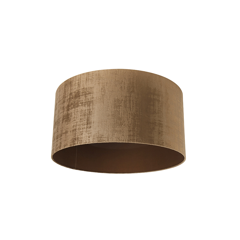 QAZQA Velours lampenkap 50/50/25 - Bruin