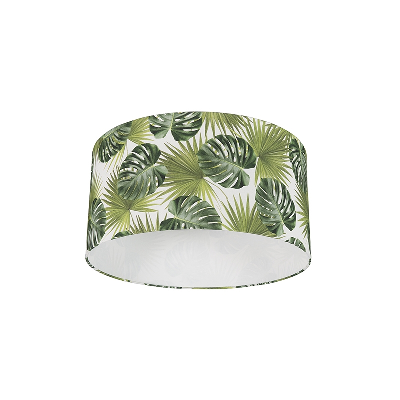 QAZQA Katoenen lampenkap 50/50/25 - Leaf - Groen