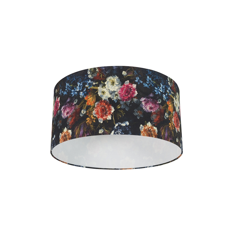 QAZQA Katoenen lampenkap 50/50/25 - Flora - Oranje