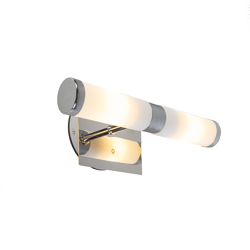QAZQA Moderne wandlamp chroom IP44 - Bath 2