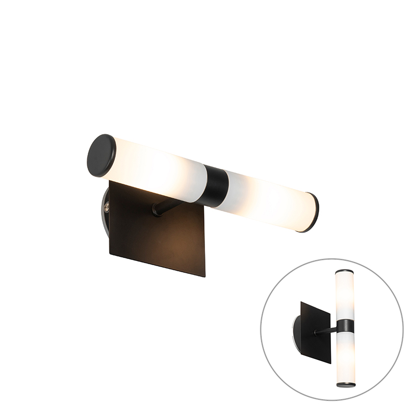 QAZQA Moderne badkamer wandlamp IP44 2-lichts - Bath - Zwart