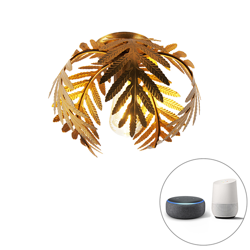 QAZQA Vintage smart plafondlamp goud 24 cm incl. WiFi ST64 - Botanica