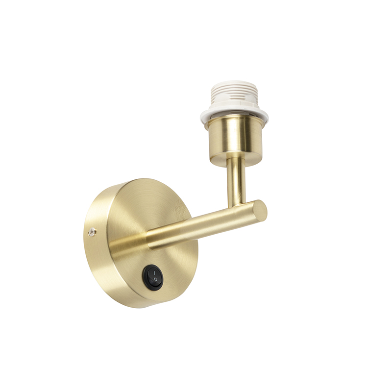 QAZQA Moderne wandlamp goud 1-lichts met schakelaar - Combi