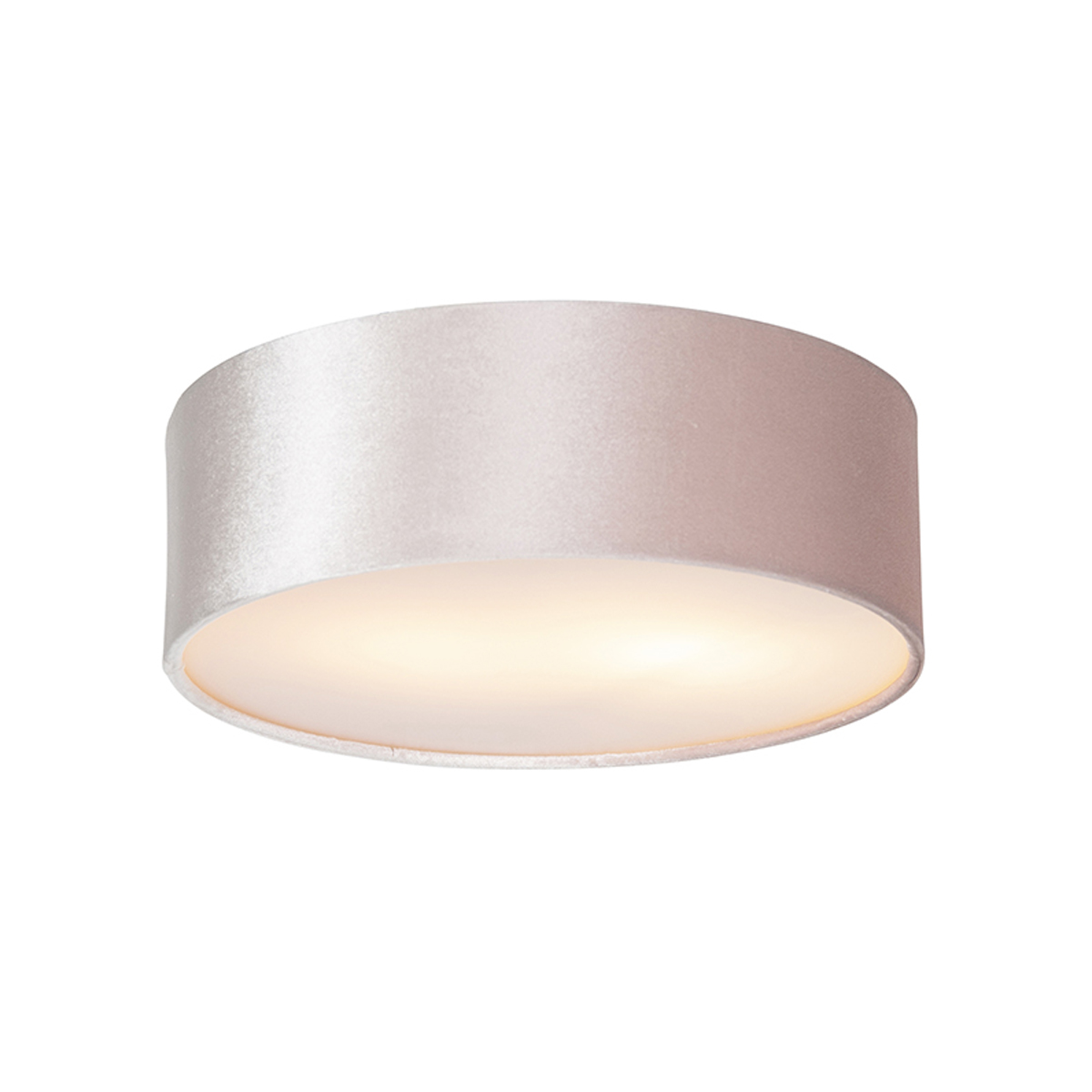 QAZQA Moderne plafondlamp 30 cm met gouden binnenkant - Drum - Roze