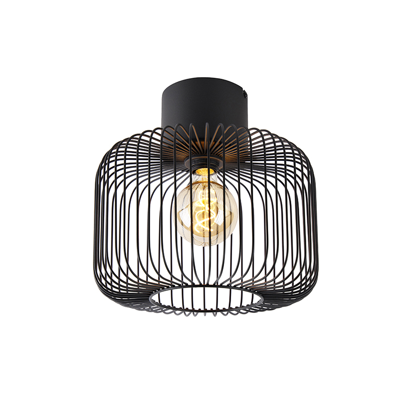 QAZQA Design plafondlamp - Baya - Zwart