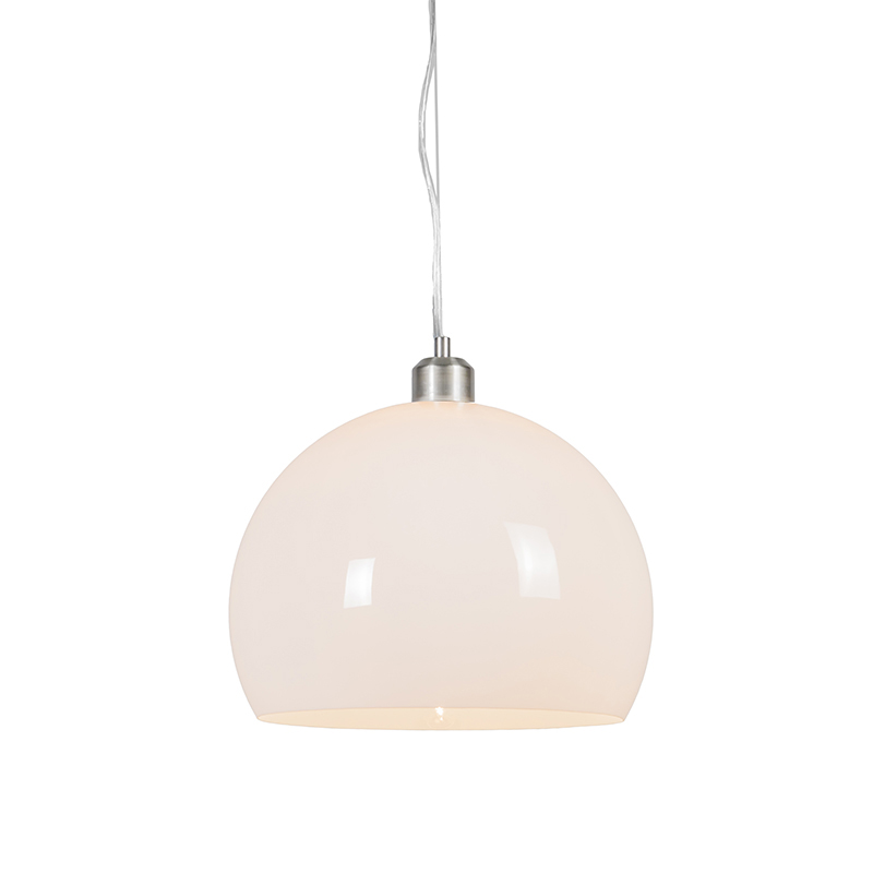 QAZQA Moderne ronde hanglamp opaal wit - Globe