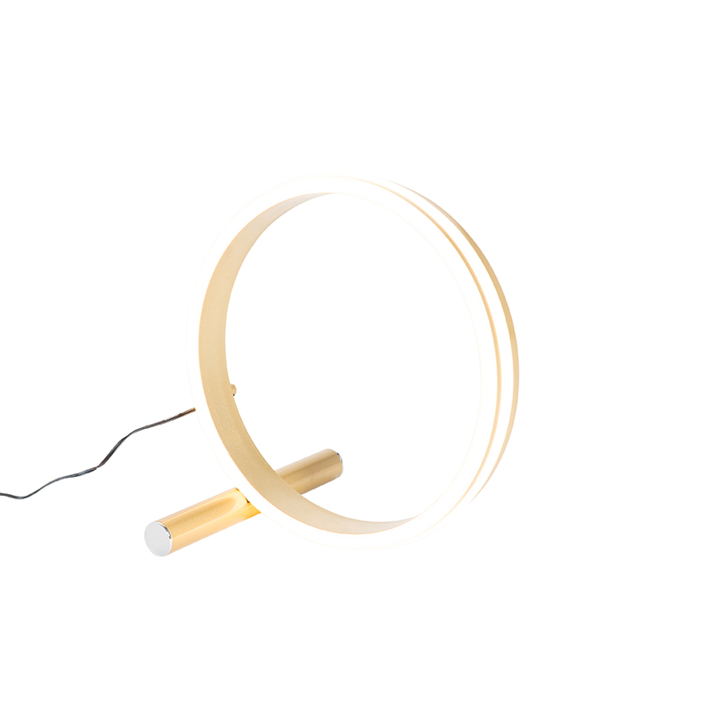 QAZQA Design tafellamp messing incl. LED 3-staps dimbaar - Navara