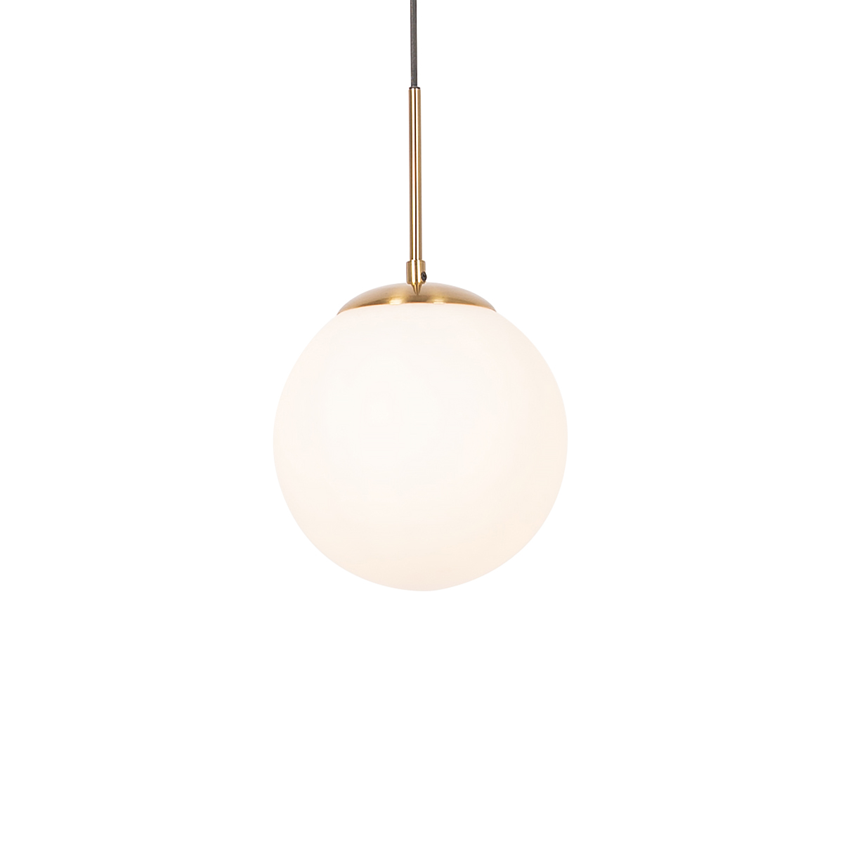 QAZQA Art Deco hanglamp goud met opaal glas - Flore